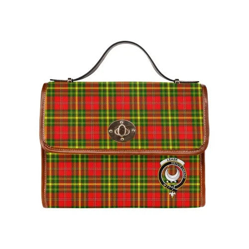 Scottish Leask Clan Crest Tartan Waterproof Canvas Bag Tartan Plaid 2