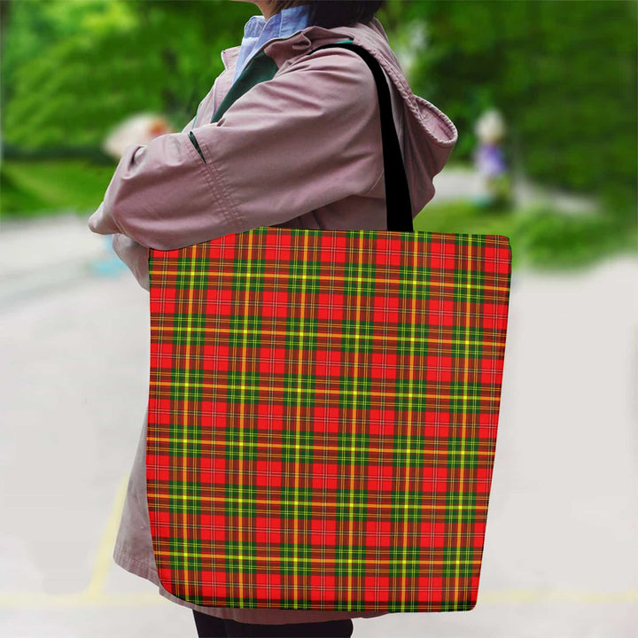 Scottish Leask Clan Tartan Canvas Bag With Shoulder Strap Tartan Plaid 2