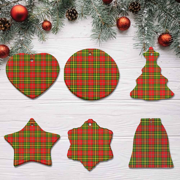 Scottish Leask Clan Tartan Ceramic Ornament All Tartan Plaid
