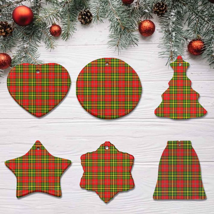 Scottish Leask Clan Tartan Ceramic Ornament All Tartan Plaid