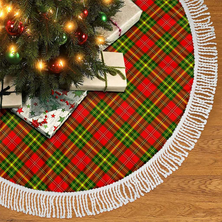 Scottish Leask Clan Tartan Christmas Tree Skirt Tassels 2 Tartan Plaid