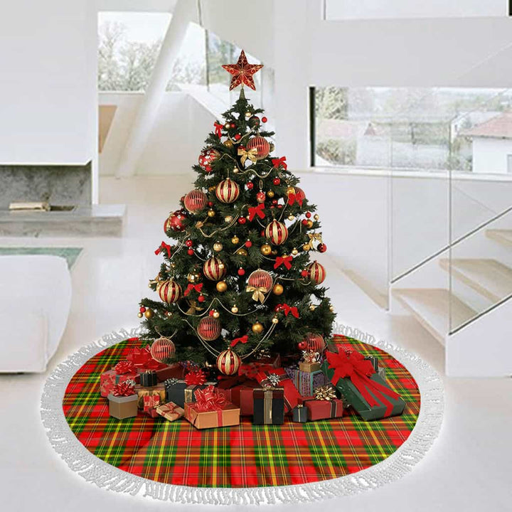 Scottish Leask Clan Tartan Christmas Tree Skirt Tassels 3 Tartan Plaid