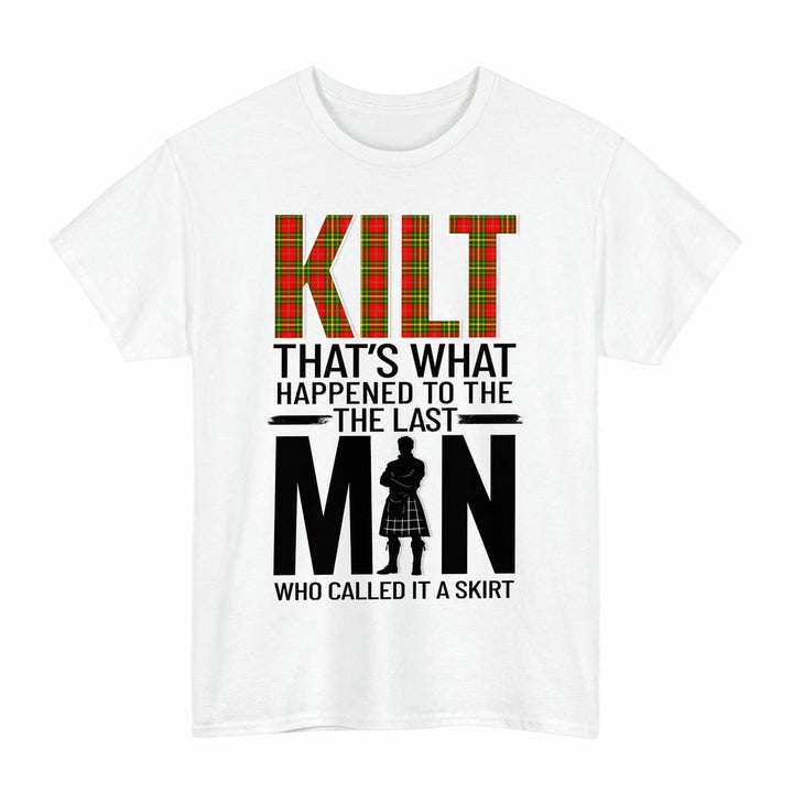 Scottish Leask Clan Tartan Funny Scotland Kilt T-Shirt Tartan Plaid White Color