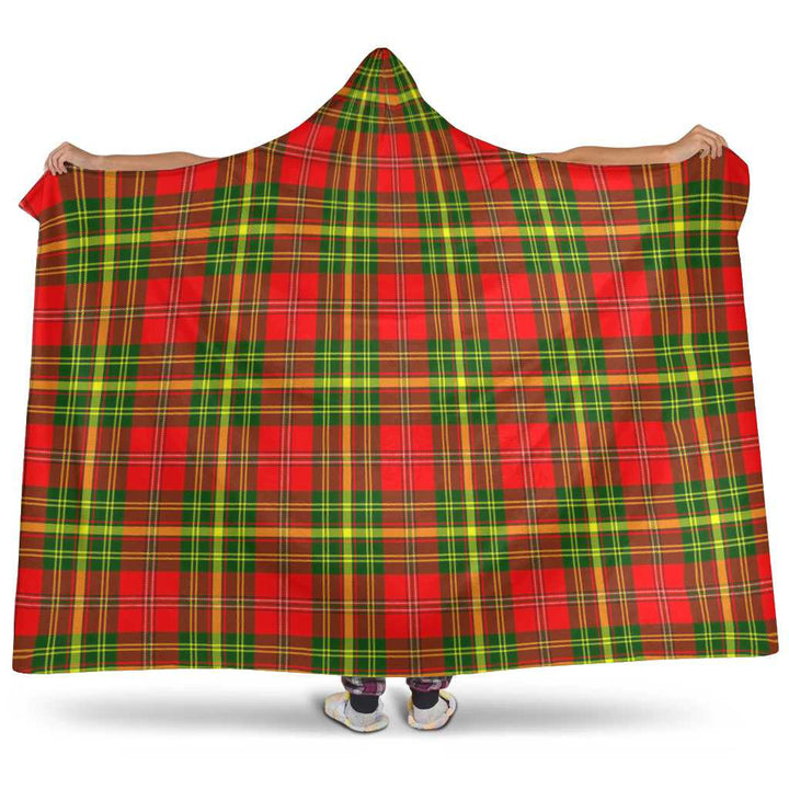 Scottish Leask Clan Tartan Hooded Blanket Tartan Plaid 1