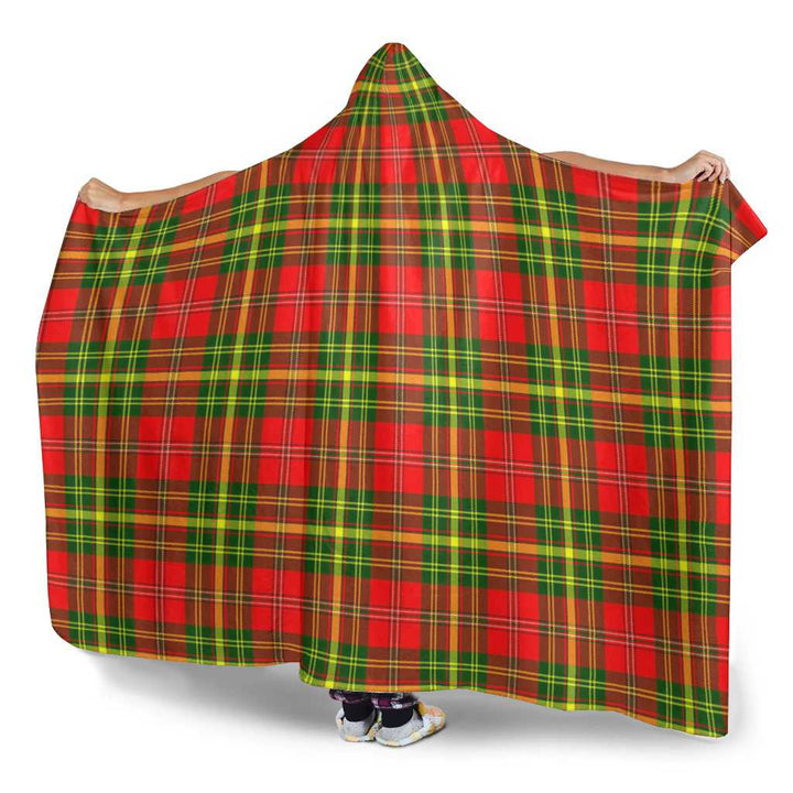 Scottish Leask Clan Tartan Hooded Blanket Tartan Plaid 3