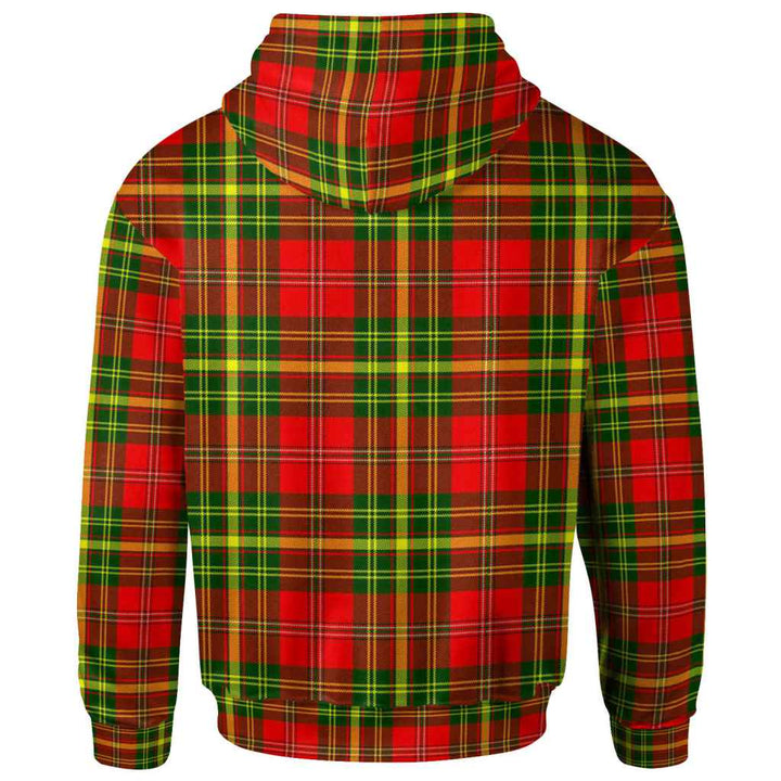 Scottish Leask Clan Tartan Hoodie Back Side Tartan Plaid