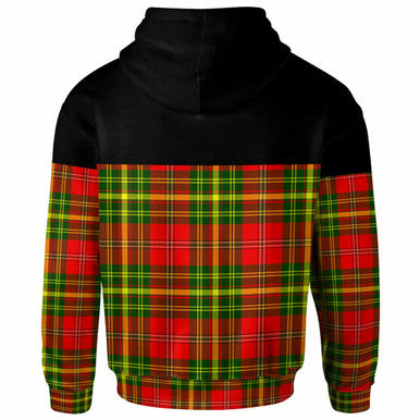Scottish Leask Clan Tartan Hoodie - Horizontal Style Back Side Tartan Plaid