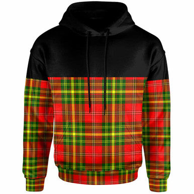 Scottish Leask Clan Tartan Hoodie - Horizontal Style Front Side Tartan Plaid