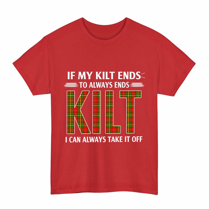 Scottish Leask Clan Tartan Kilt Pride T-Shirt Tartan Plaid Red Color