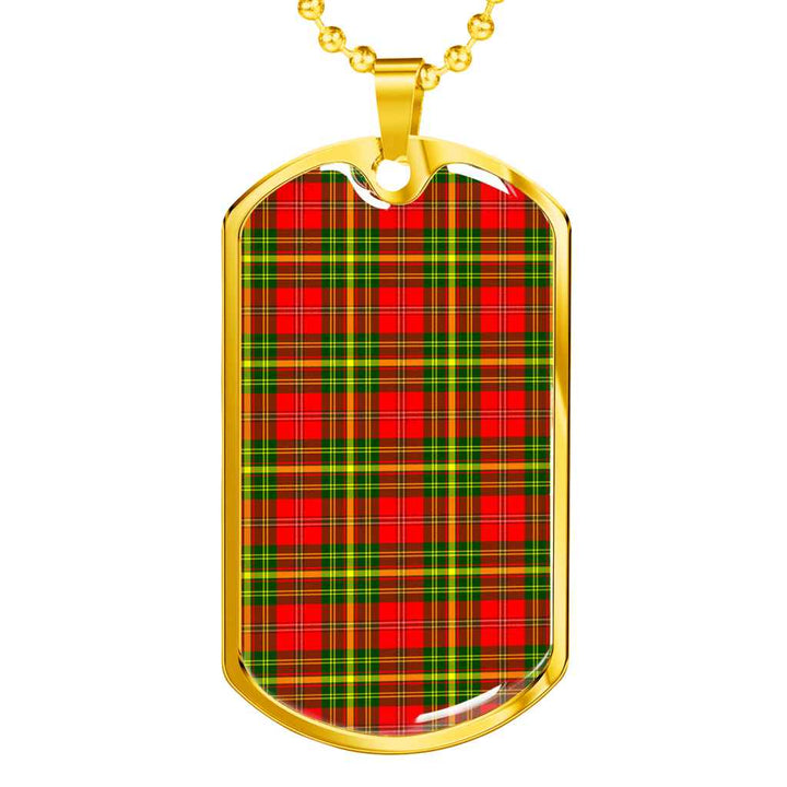 Scottish Leask Clan Tartan Military Dog Tag Necklace Tartan Plaid 2