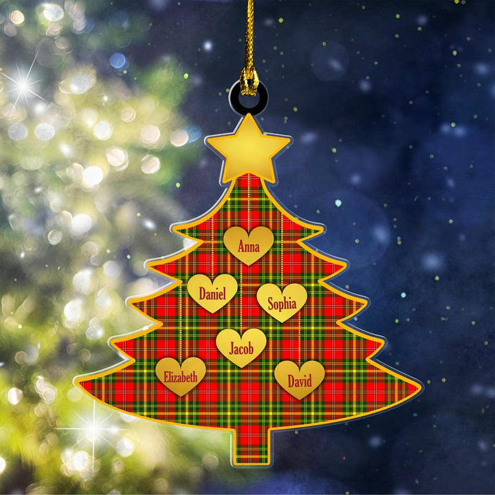 Scottish Leask Clan Tartan Ornament Custom Family Christmas Tree Tartan Plaid 1
