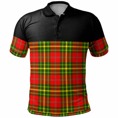 Scottish Leask Clan Tartan Polo Shirt - Horizontal Style Front Side Tartan Plaid