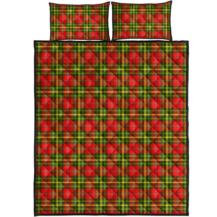 Scottish Leask Clan Tartan Quilt Bed Set Tartan Plaid 1