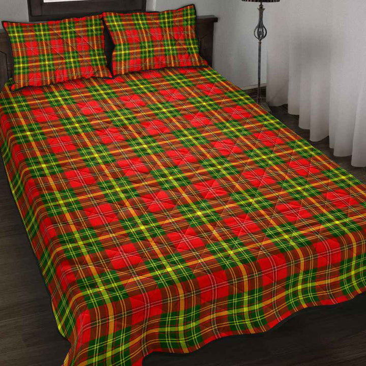 Scottish Leask Clan Tartan Quilt Bed Set Tartan Plaid 2