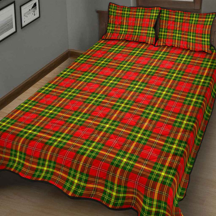 Scottish Leask Clan Tartan Quilt Bed Set Tartan Plaid 3
