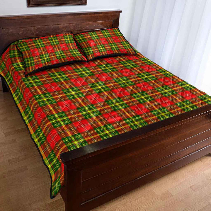 Scottish Leask Clan Tartan Quilt Bed Set Tartan Plaid 4