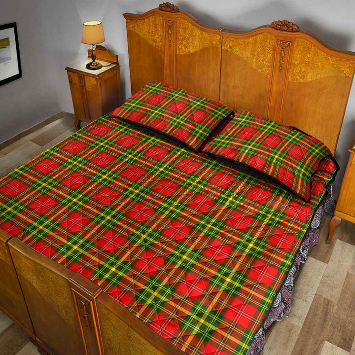 Scottish Leask Clan Tartan Quilt Bed Set Tartan Plaid 5