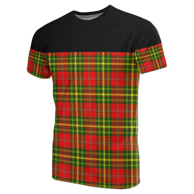 Scottish Leask Clan Tartan T-Shirt Horizontal Style Front Side Tartan Plaid