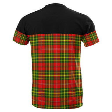 Scottish Leask Clan Tartan T-Shirt Horizontal Style Back Side Tartan Plaid