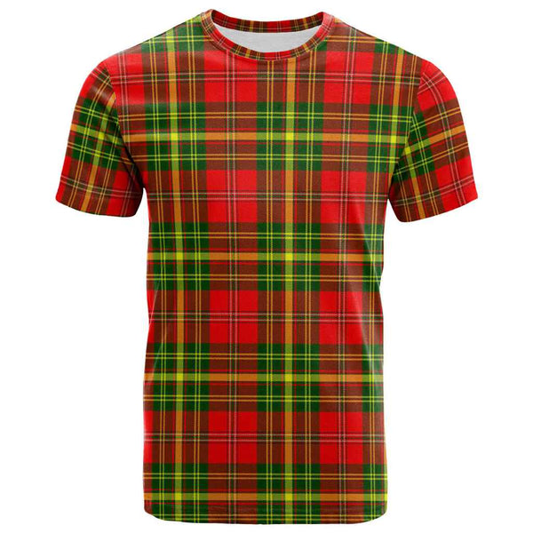 Scottish Leask Clan Tartan T-Shirt Front Side Tartan Plaid