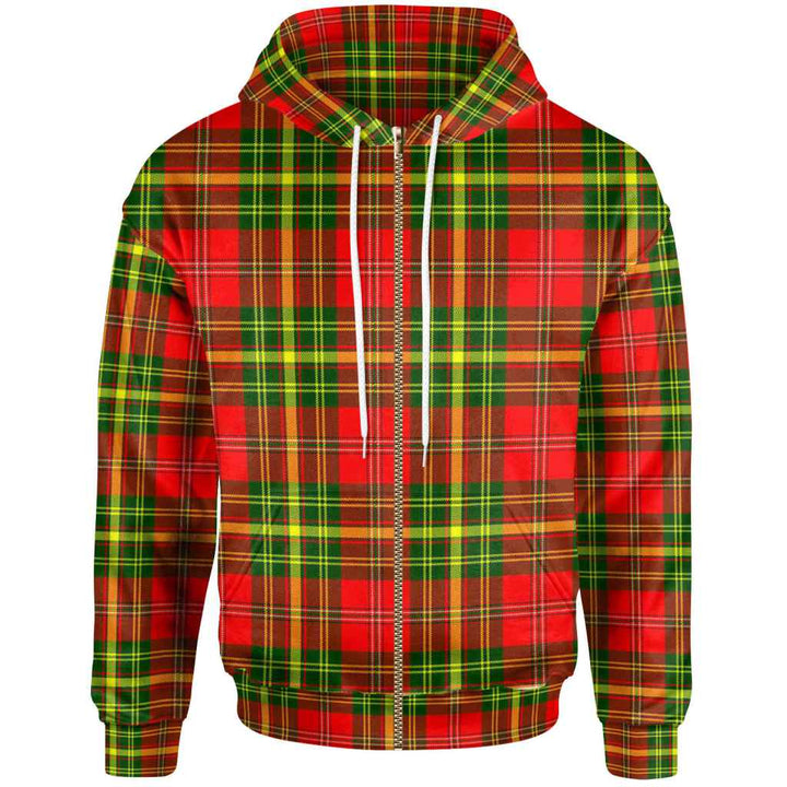 Scottish Leask Clan Tartan Hoodie Zip Tartan Plaid