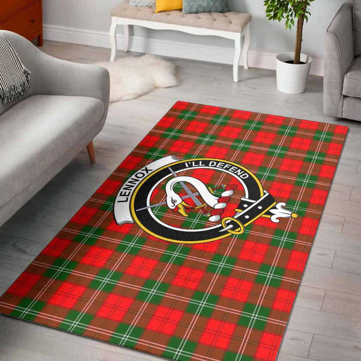Scottish Lennox Clan Crest Tartan Area Rug Tartan Plaid 1