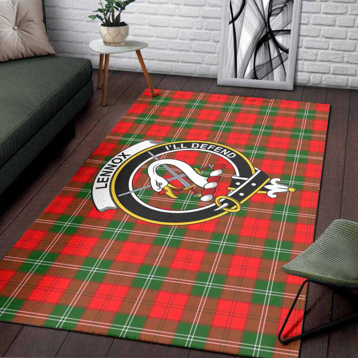 Scottish Lennox Clan Crest Tartan Area Rug Tartan Plaid 3