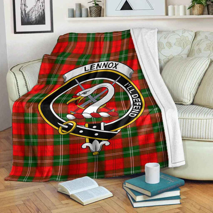 Scottish Lennox Clan Crest Tartan Blanket Tartan Plaid 2