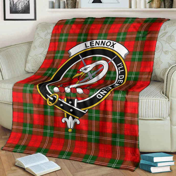 Scottish Lennox Clan Crest Tartan Blanket Tartan Plaid 3