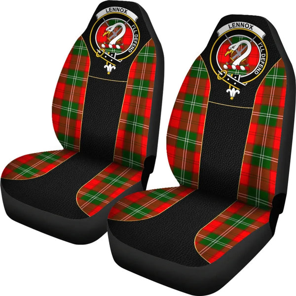 Scottish Lennox Clan Crest Tartan Car Seat Covers - Special Style 2
