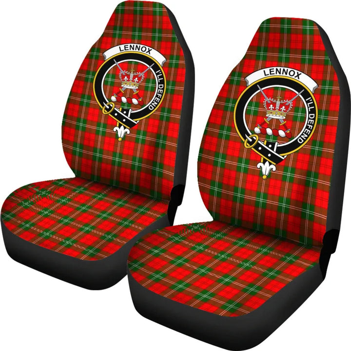 Scottish Lennox Clan Crest Tartan Car Seat Covers 1
