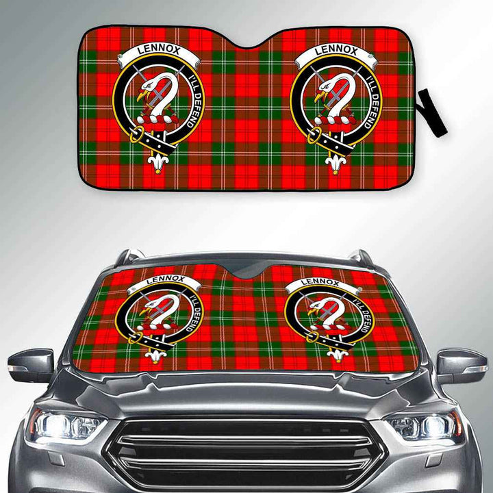 Scottish Lennox Clan Crest Tartan Car Windshield Sun Shade Tartan Plaid 2