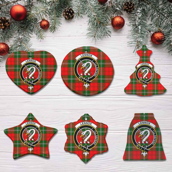 Scottish Lennox (Lennox Kincaid) Clan Crest Tartan Ceramic Ornament All Tartan Plaid