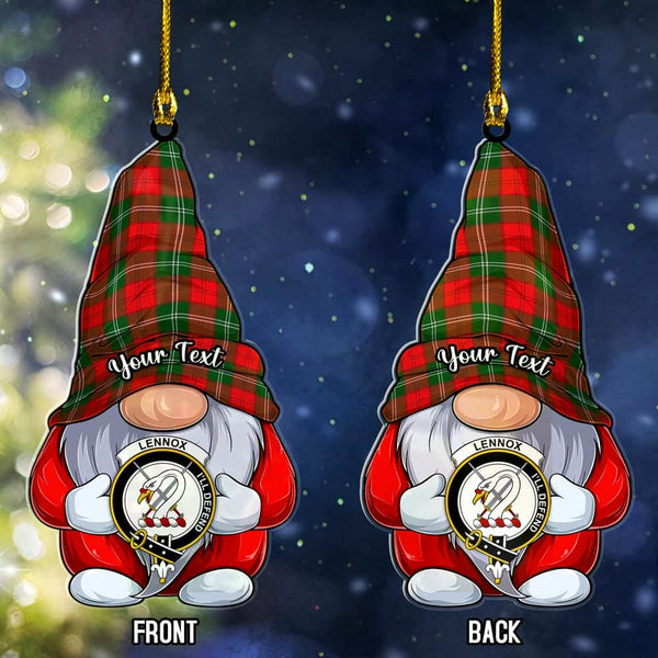 Scottish Lennox Clan Crest Tartan Christmas Gnome Ornament Custom Personalized Tartan Plaid 1