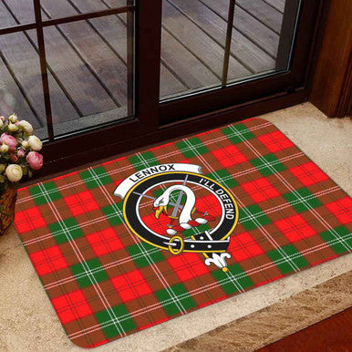Scottish Lennox Clan Crest Tartan Door Mat Tartan Plaid 1