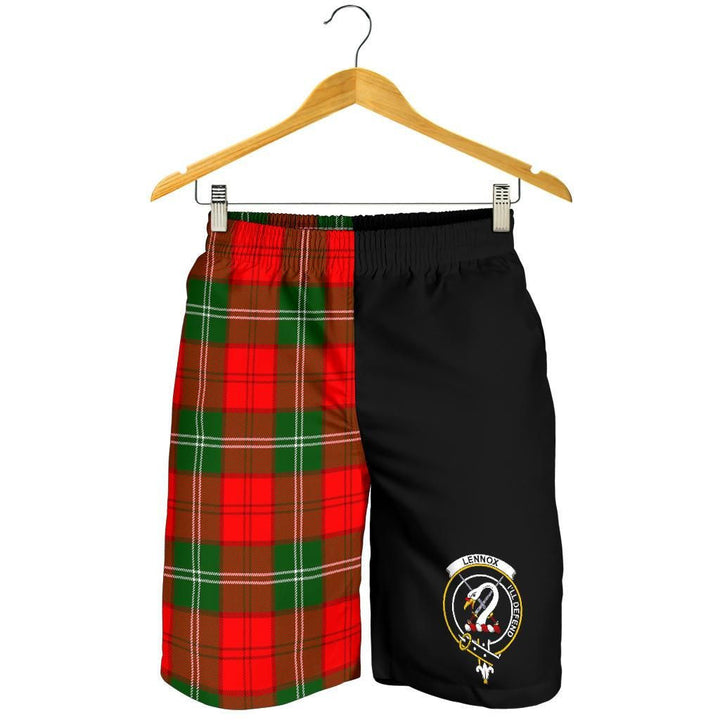 Scottish Lennox Clan Crest Tartan Half of Me Men's Shorts