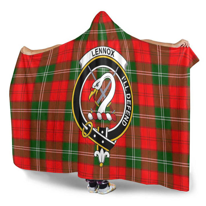 Scottish Lennox Clan Crest Tartan Hooded Blanket Tartan Plaid 3