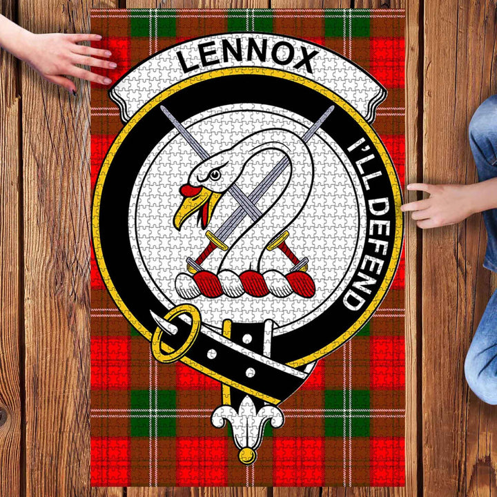 Scottish Lennox Clan Crest Tartan Jigsaw Puzzle 3