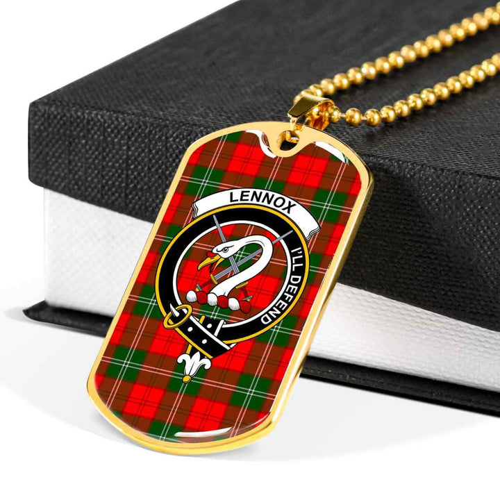 Scottish Lennox Clan Crest Tartan Military Dog Tag Necklace Tartan Plaid 6