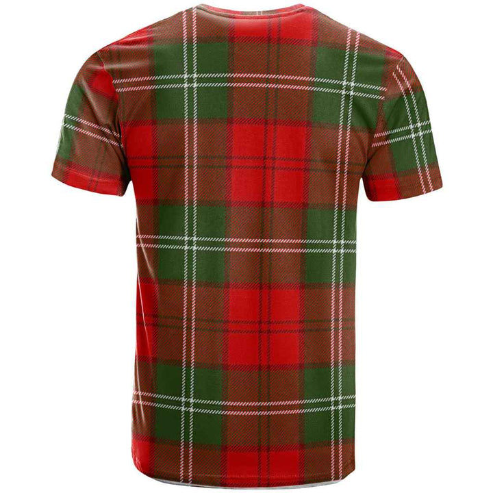 Scottish Lennox Clan Crest Tartan T-Shirt Back Side Tartan Plaid