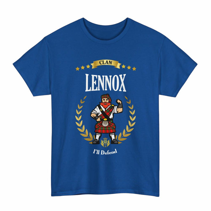 Scottish Lennox Clan Tartan T-Shirt - Motto Scotsman Tartan Plaid Royal Color