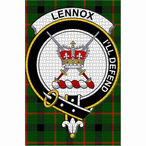 Scottish Lennox Kincaid Clan Crest Tartan Jigsaw Puzzle 1