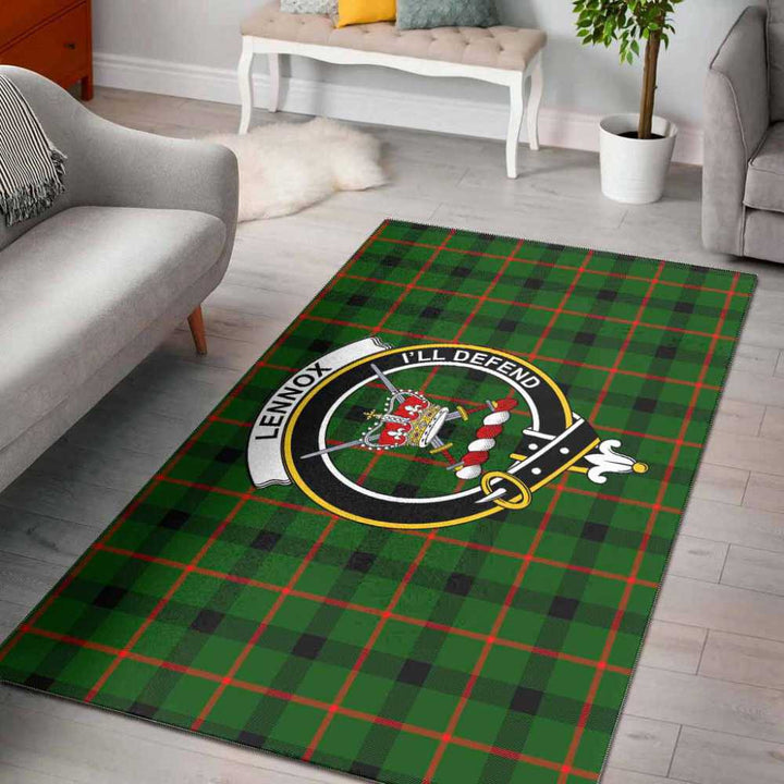 Scottish Lennox (Lennox Kincaid) Clan Crest Tartan Area Rug Tartan Plaid 1