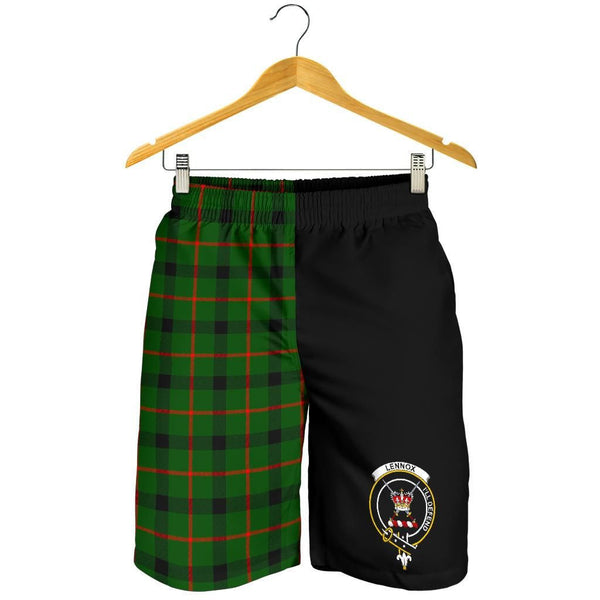 Scottish Lennox (Lennox Kincaid) Clan Crest Tartan Half of Me Men's Shorts