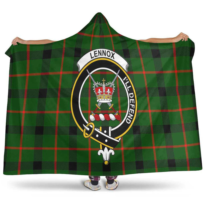 Scottish Lennox (Lennox Kincaid) Clan Crest Tartan Hooded Blanket Tartan Plaid 1