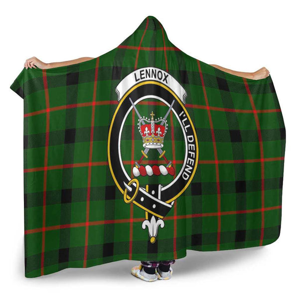 Scottish Lennox (Lennox Kincaid) Clan Crest Tartan Hooded Blanket Tartan Plaid 2