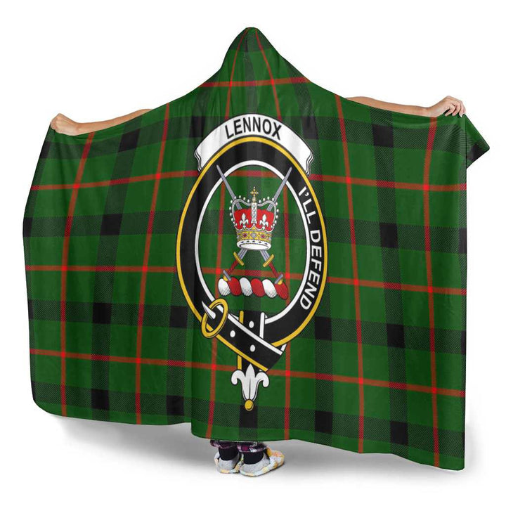 Scottish Lennox (Lennox Kincaid) Clan Crest Tartan Hooded Blanket Tartan Plaid 3