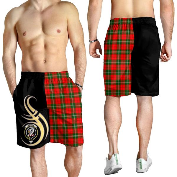 Scottish Lennox Modern Clan Crest Tartan Believe in Me Men's Shorts
