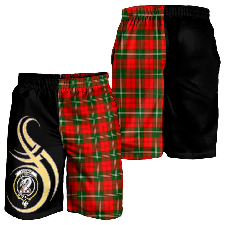 Scottish Lennox Modern Clan Crest Tartan Believe in Me Men's Shorts