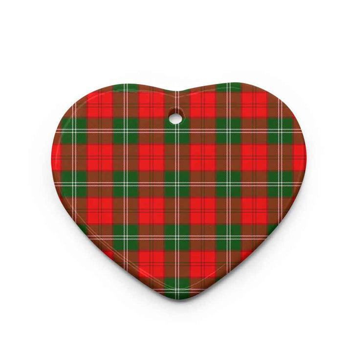 Scottish Lennox Modern Clan Tartan Ceramic Ornament Heart Shape Tartan Plaid
